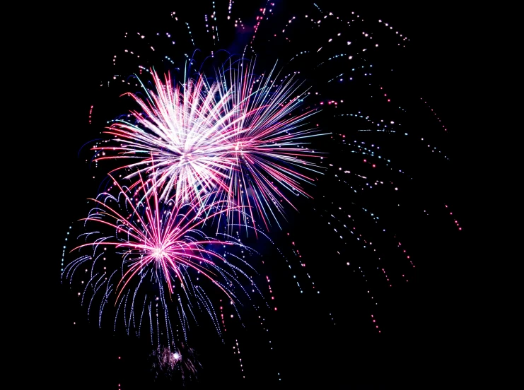 colorful fireworks display against black sky