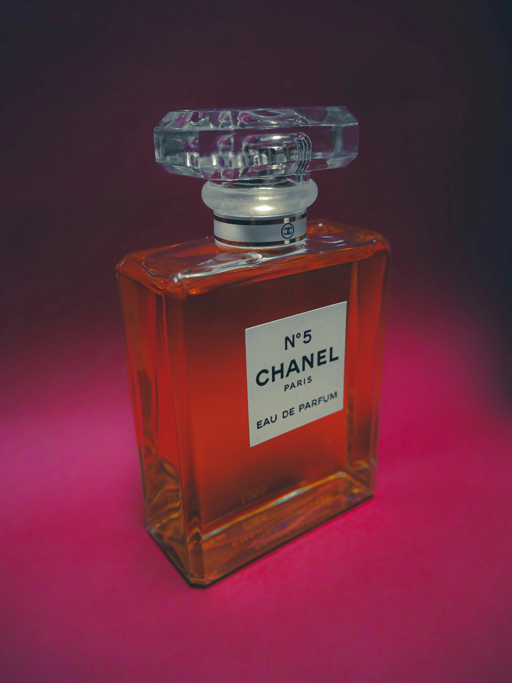 an empty bottle of chanel perfume