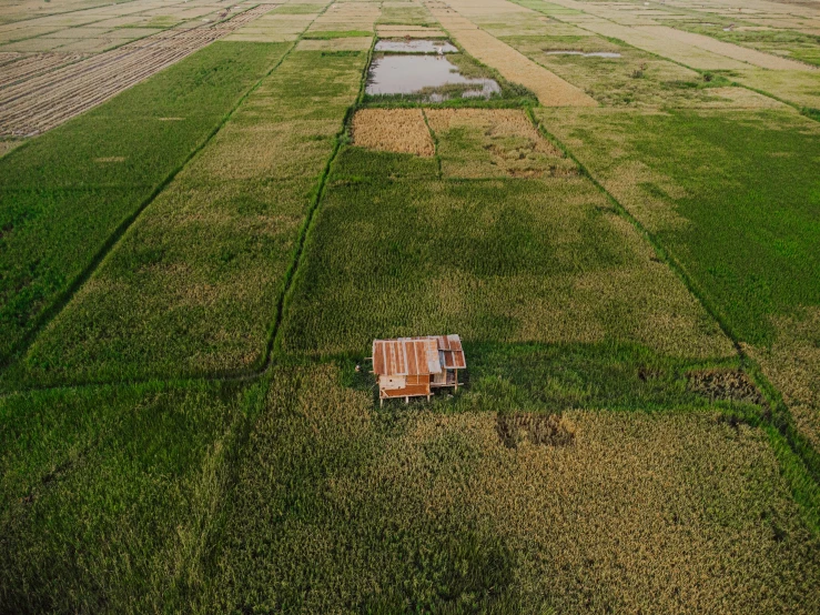 this is an aerial s of a farm field