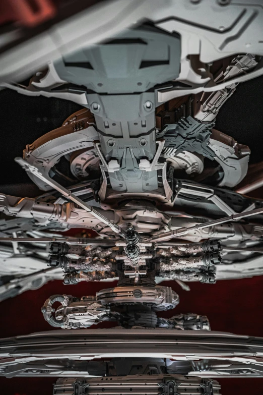 an upside down view of a vehicle's interior