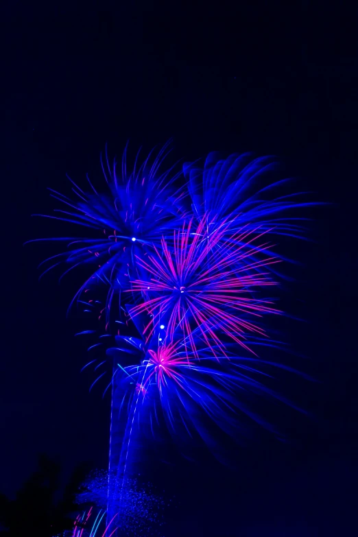 colorful fireworks are lit up in the sky above a building