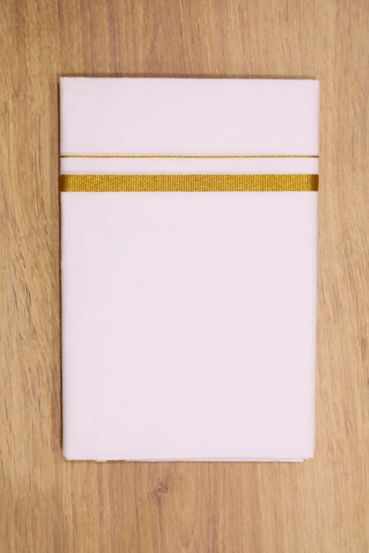 a piece of paper with a yellow stripe