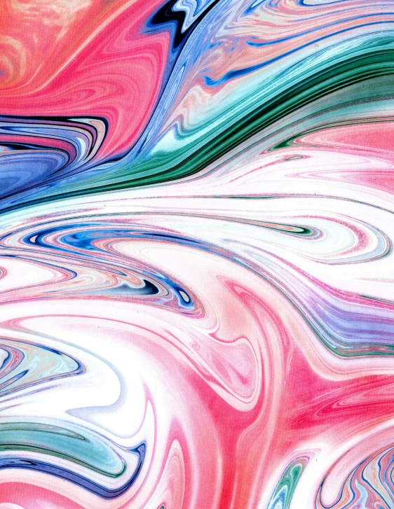 an art print with colorful paints and swirls