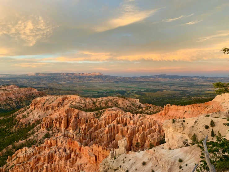 a landscape view of the mountains, valleys and plains