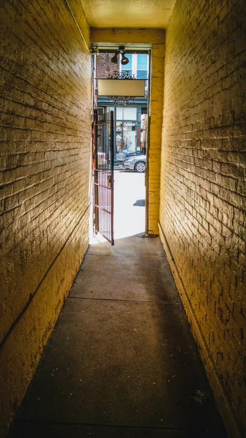 an open doorway in an empty building