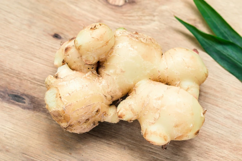 the top of a ginger with its roots cut off