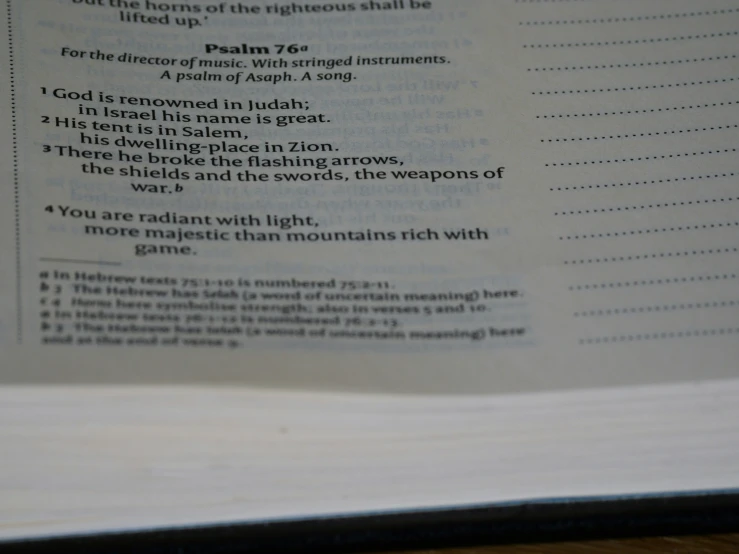 an open book showing text about the bible