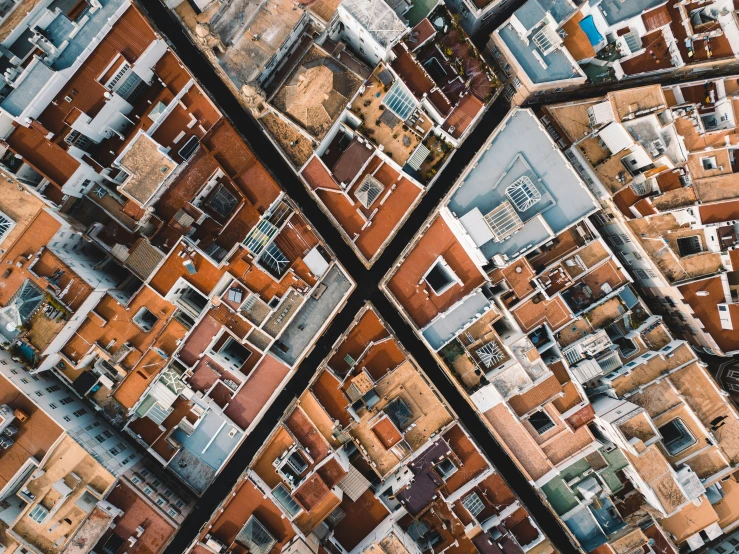 an aerial po of some buildings in the city