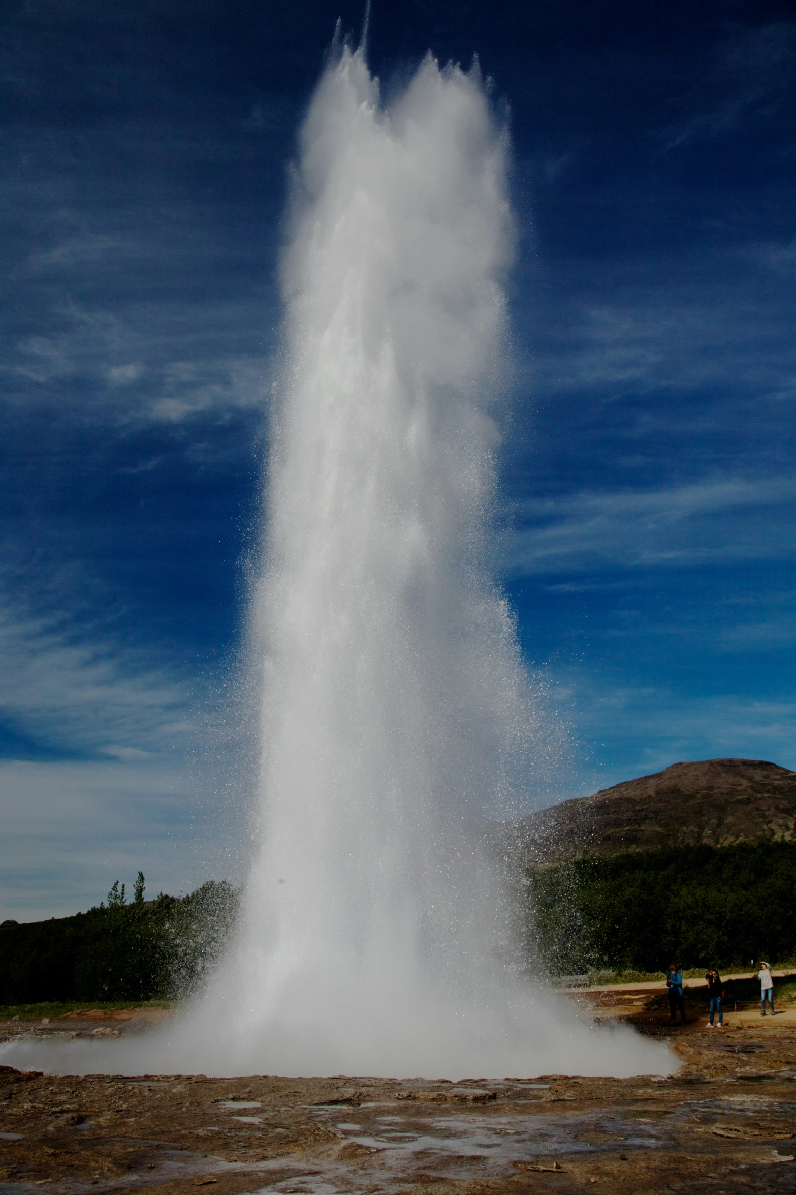 a large geyser spewing water into the air