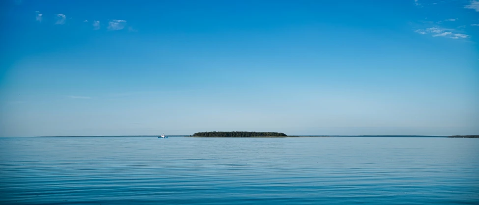 an island that is out in the water