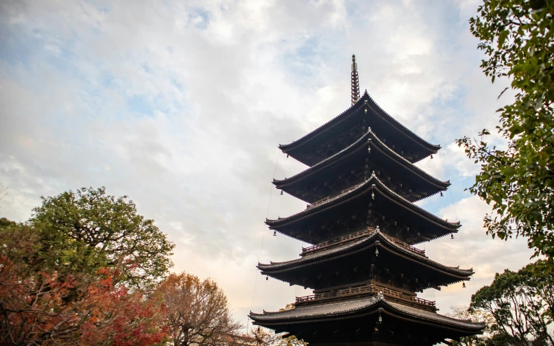 this is a tall pagoda with many stories