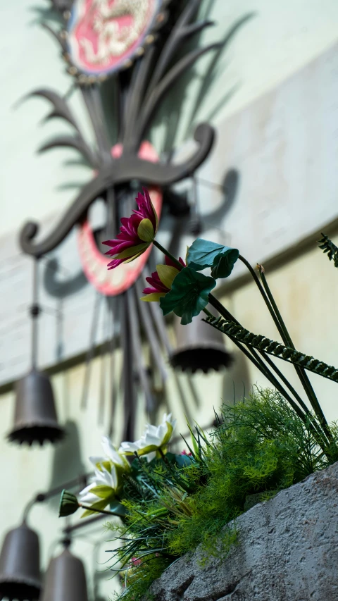 there are many flowers on top of the planter