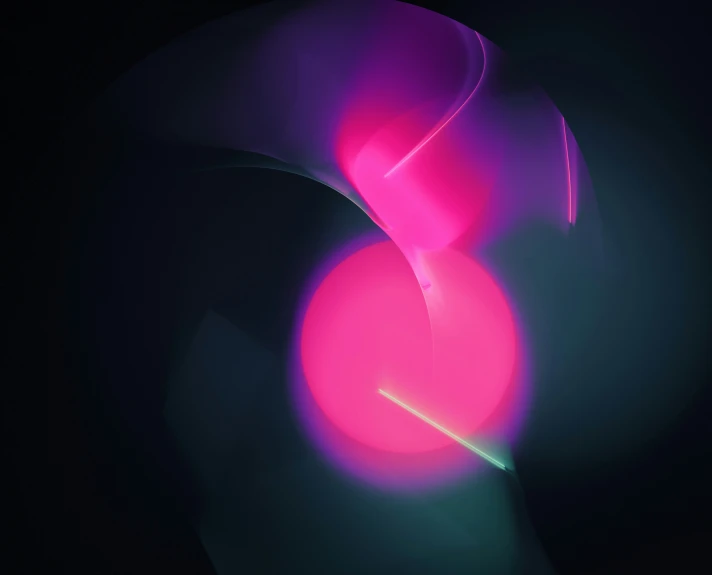 a closeup of an object that looks like a neon orb