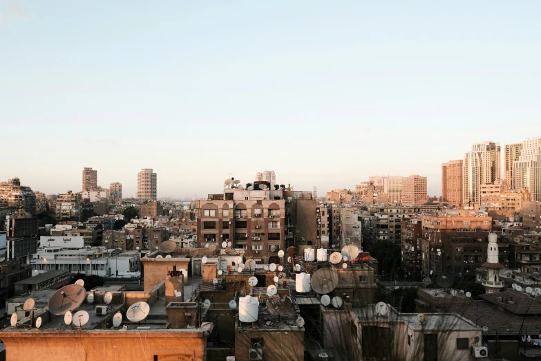 the view of a very large city from a tall building