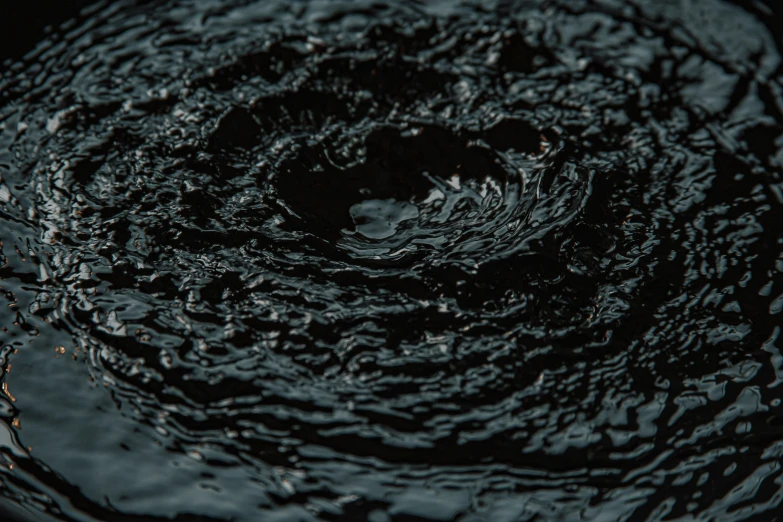 the view of water that has ripples and drops of water on it