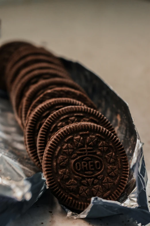 several cookies in a wrapper on the table