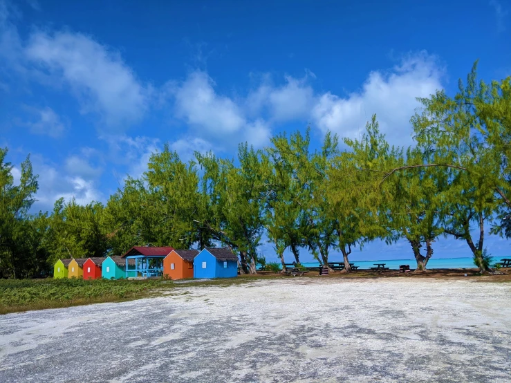 a number of small houses on a hill