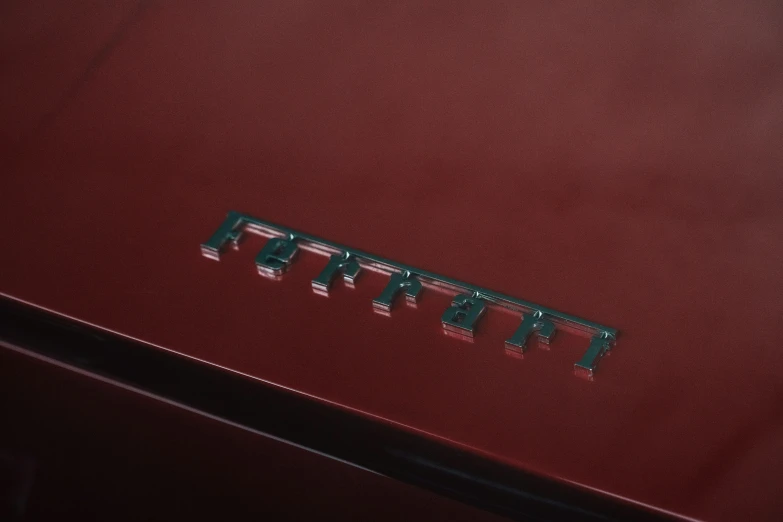 the name on the front end of a red car