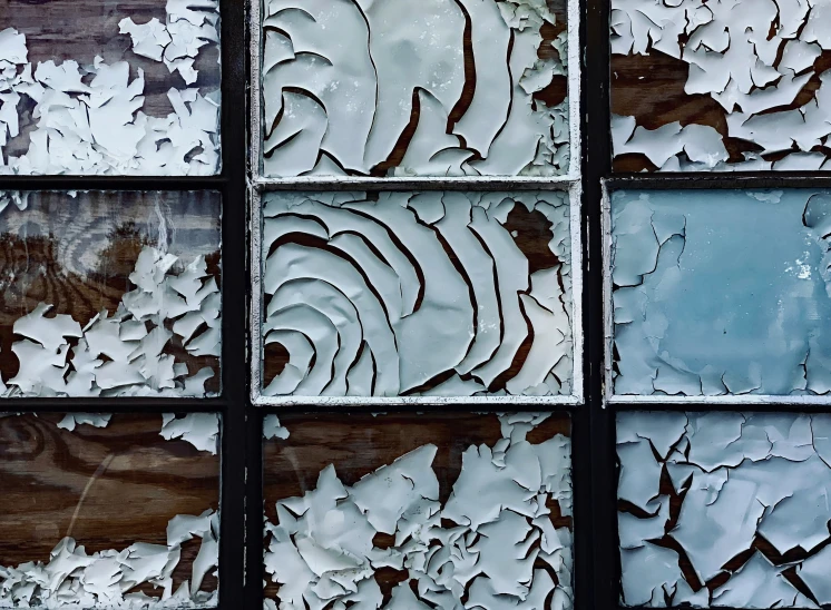 frosted glass and wood with various designs