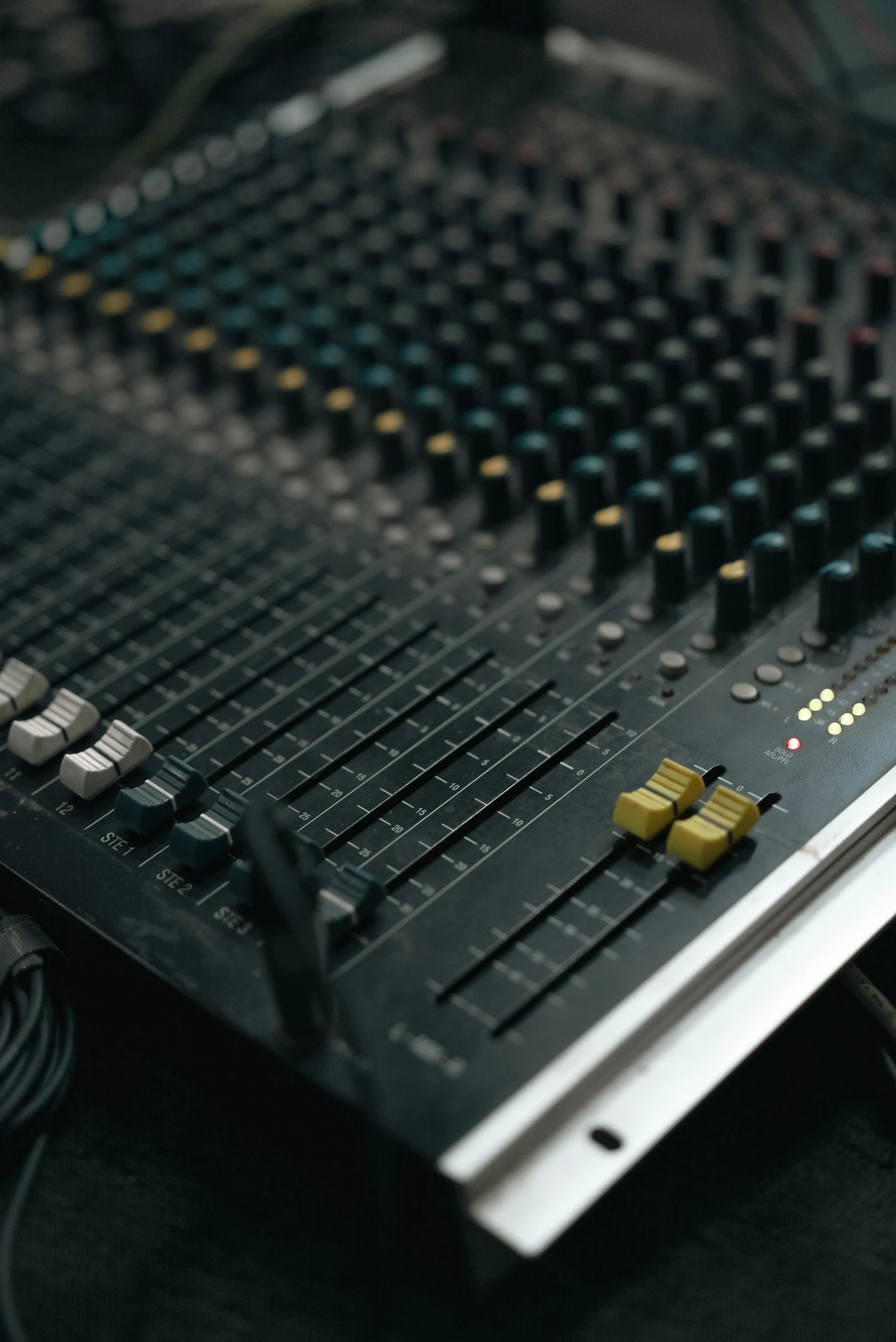 a professional sound mixing console that is clean and ready for use