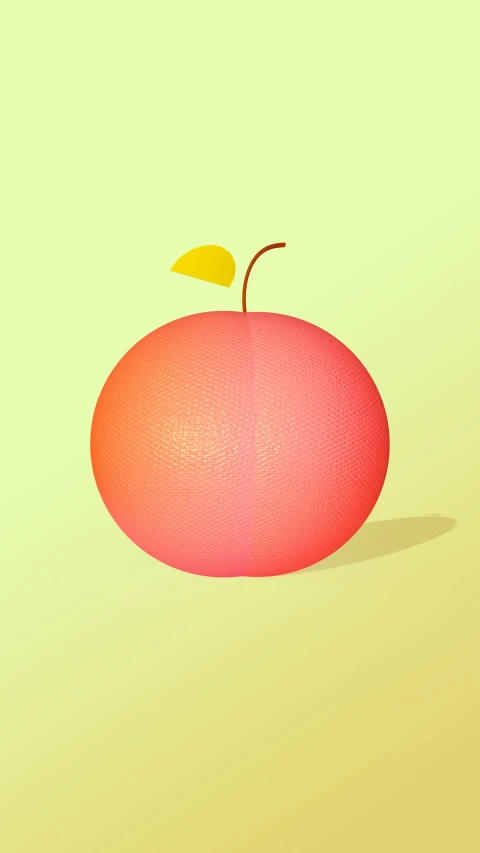 an image of a stylized object made to look like a peach