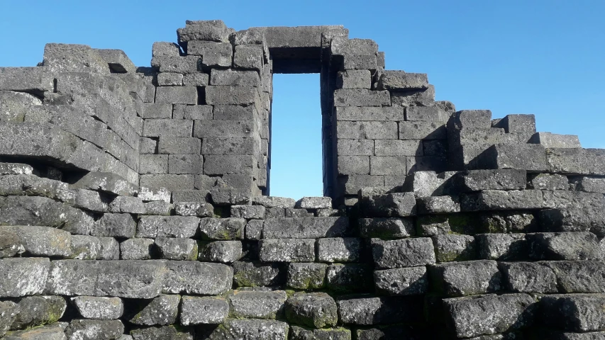 a window on the ruins of a medieval castle