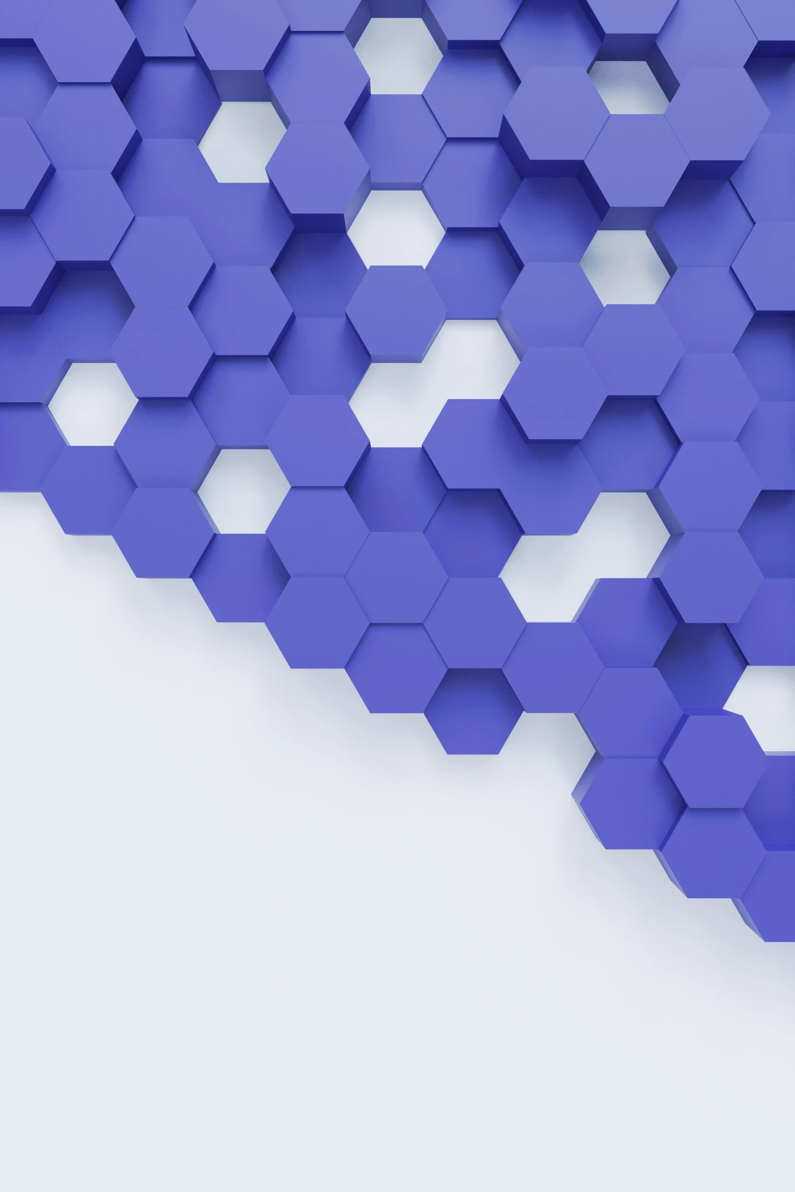 a blue sculpture has been constructed with hexagon