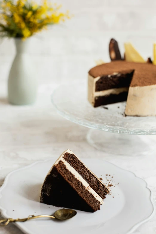 a cake with some slices left on the plate