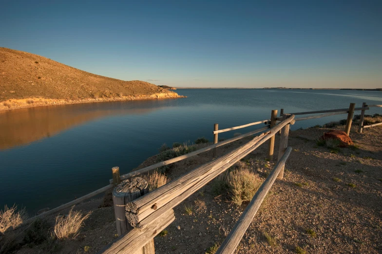 the path along the water leading to the shore