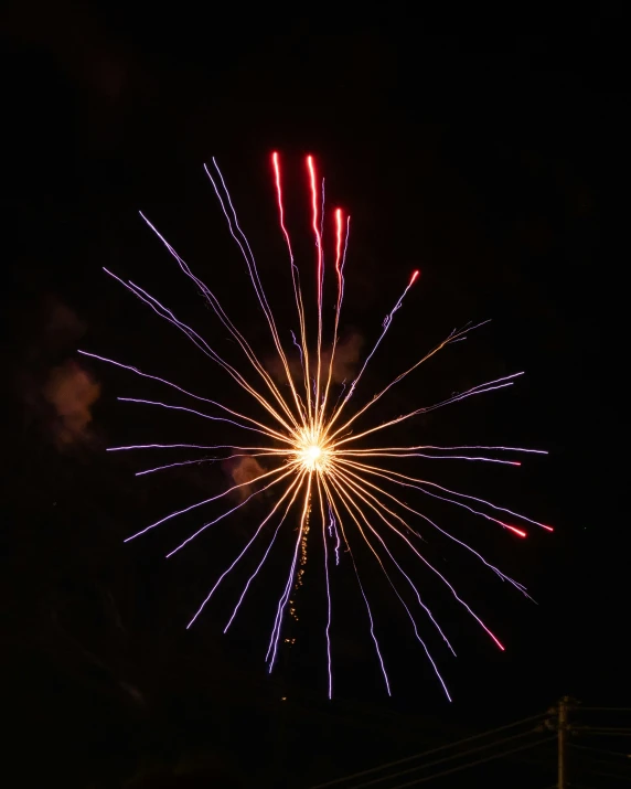 fireworks with lights against the sky with night