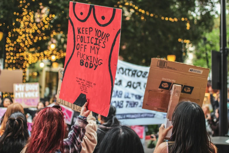 a bunch of people that are protesting together