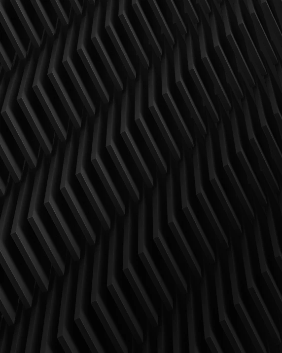black 3d waves wallpaper covering part of a room