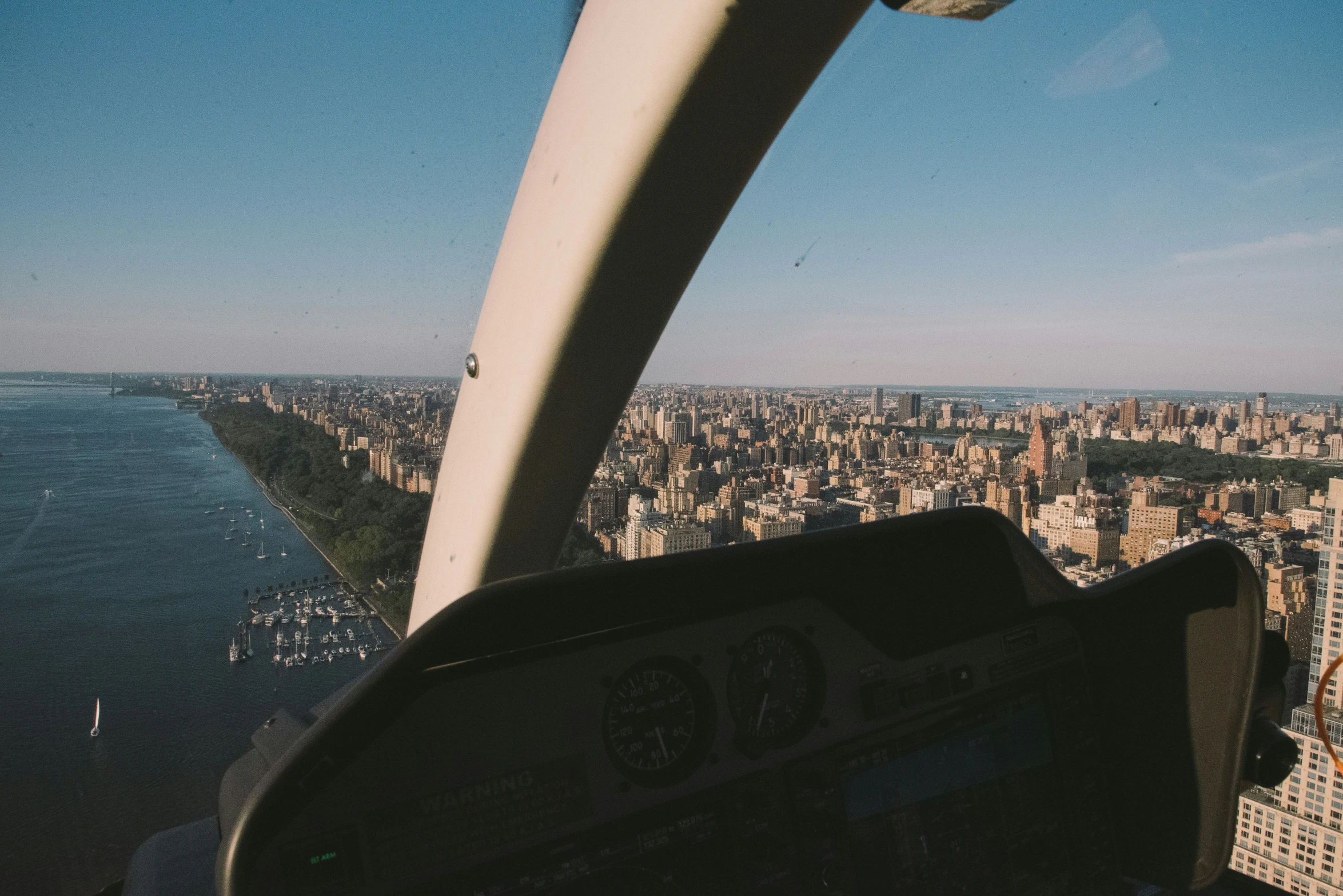 a view of a city from a plane