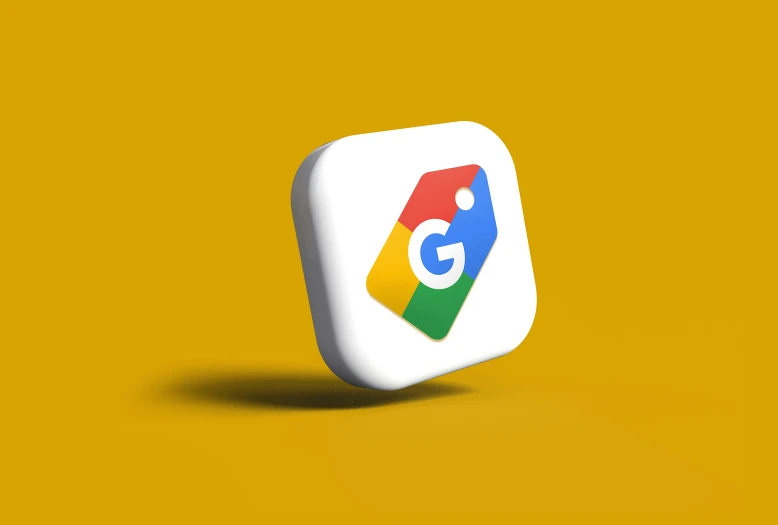 a google logo on yellow background