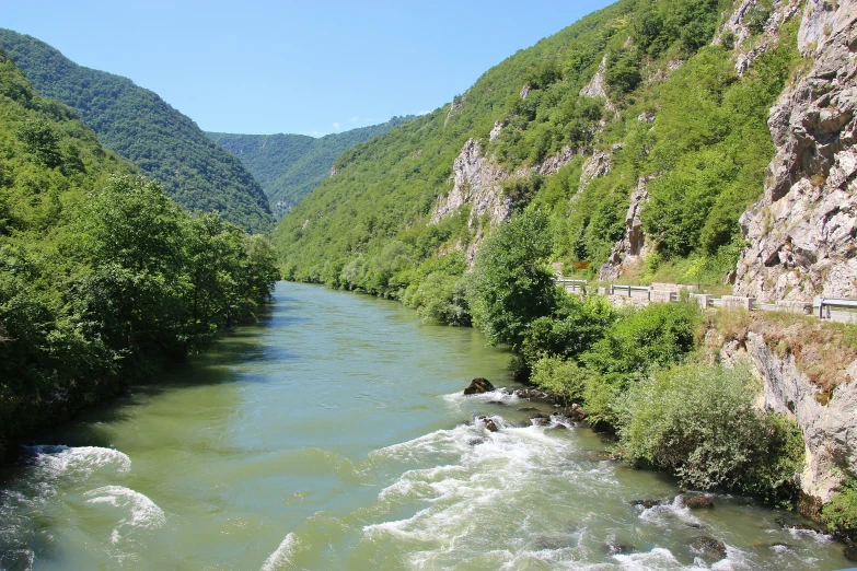 the river is very clean and clear on the mountains