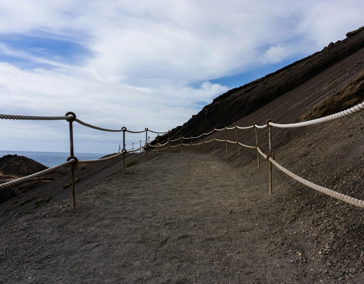 a fence with rope connected to the top