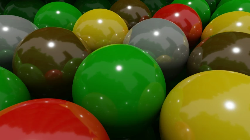 large group of different color balls of varying shapes