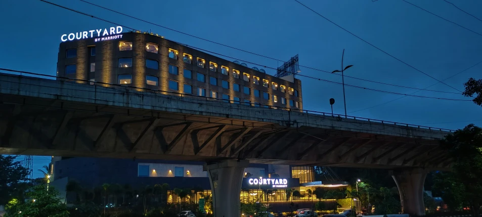 a building on the top of a bridge