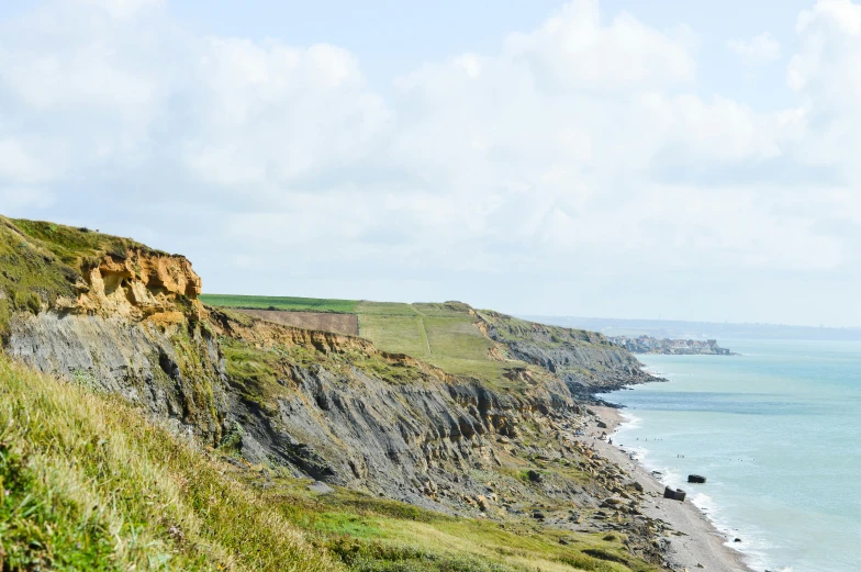 there is a rocky coast on this beach