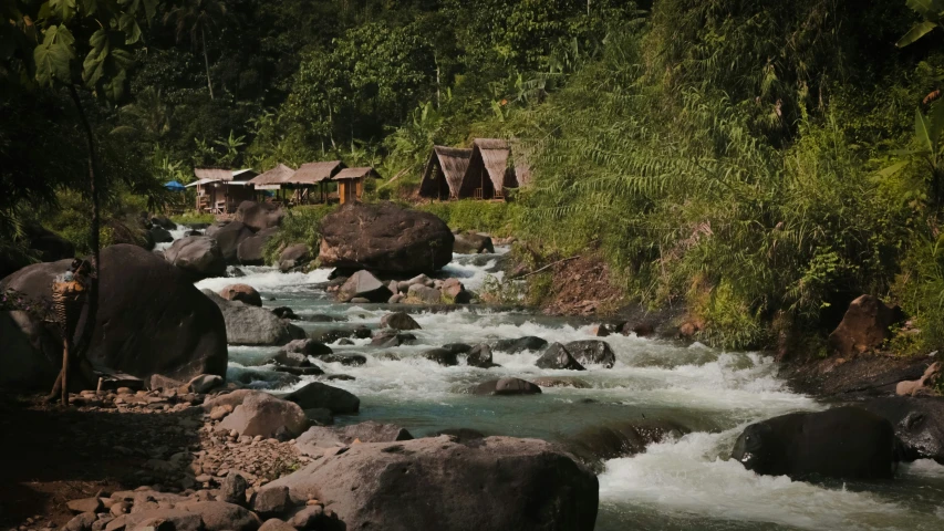 a view of the rocks and water flowing down