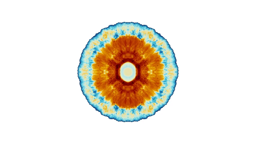 an orange, yellow and blue pattern is displayed