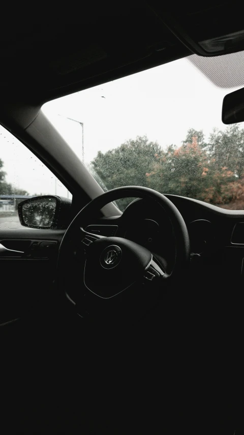 interior view of a car from inside while driving on highway