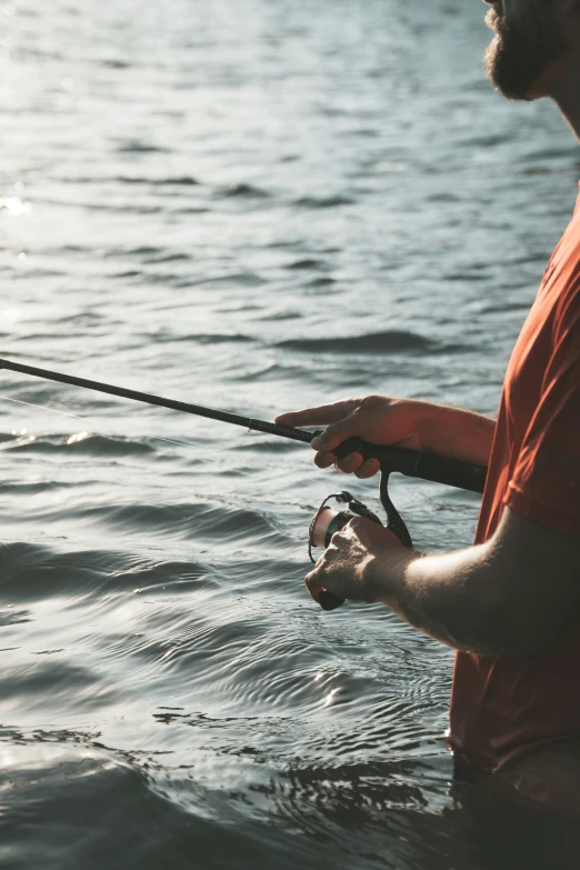 a person in the water with soing roped in