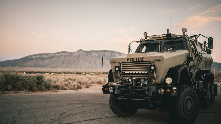 a truck with its police emblem on it