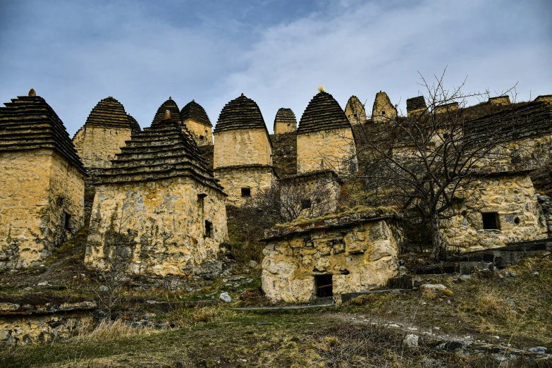 an old abandoned castle structure near the sea