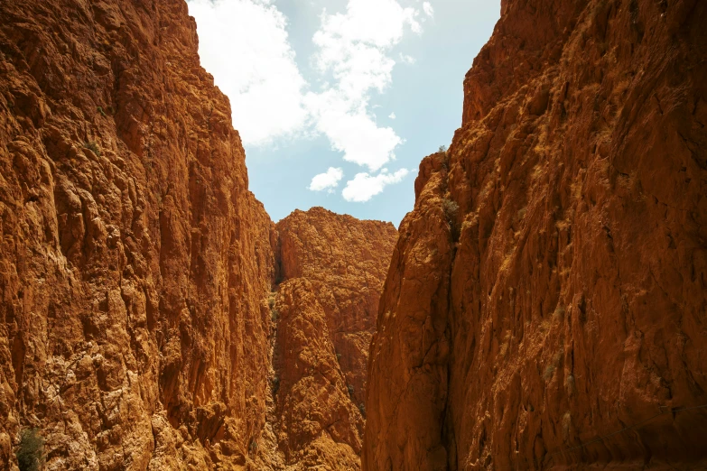 some very narrow rocks on the side of a hill