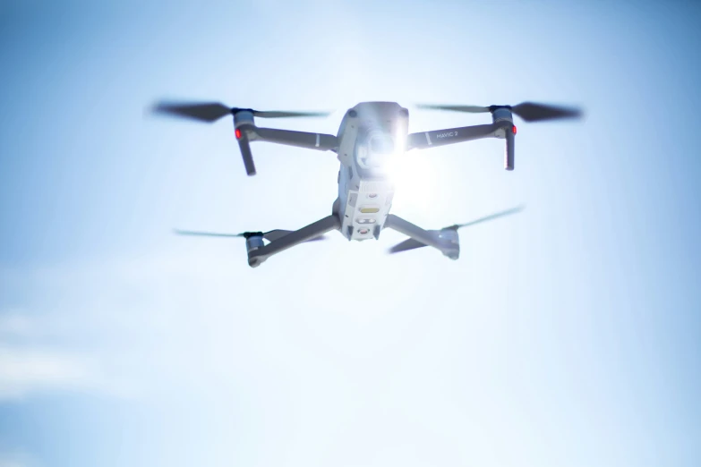 a close up of a camera controlled flying object