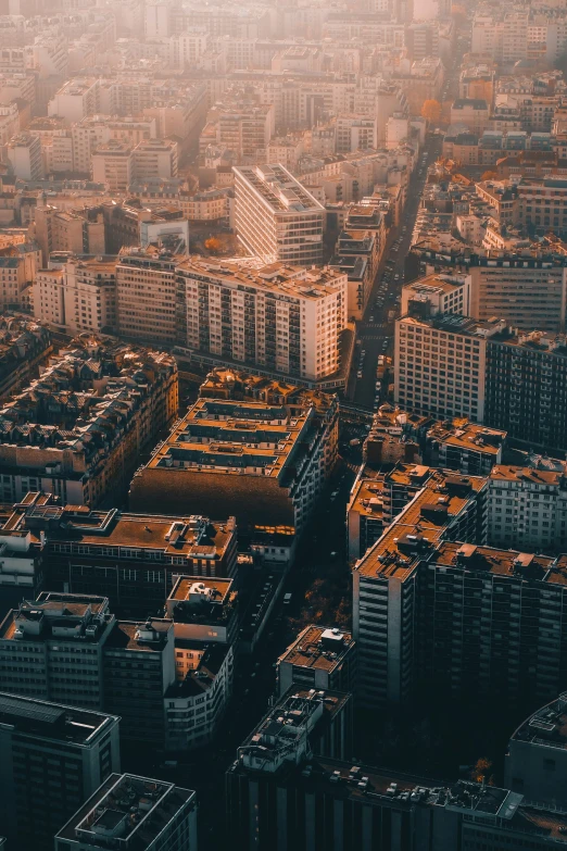 city from the top of the building