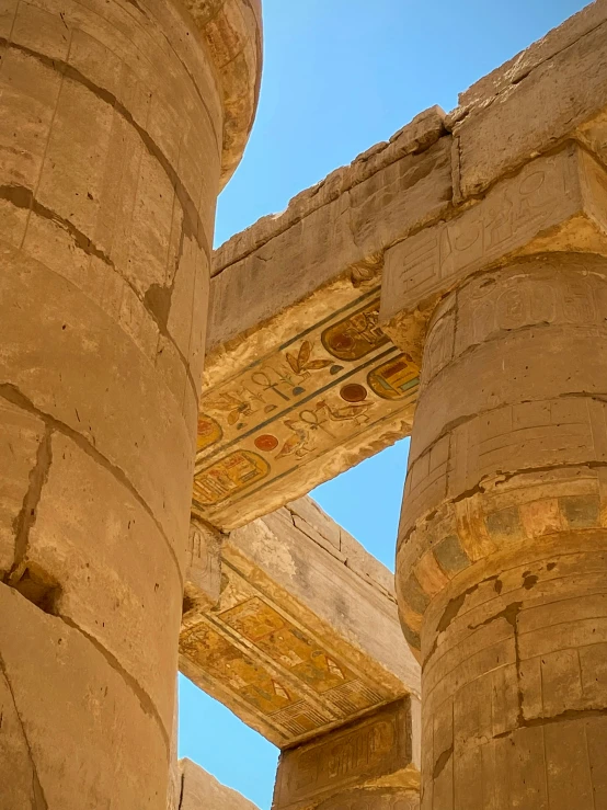 ancient ruins with columns that look like pillars