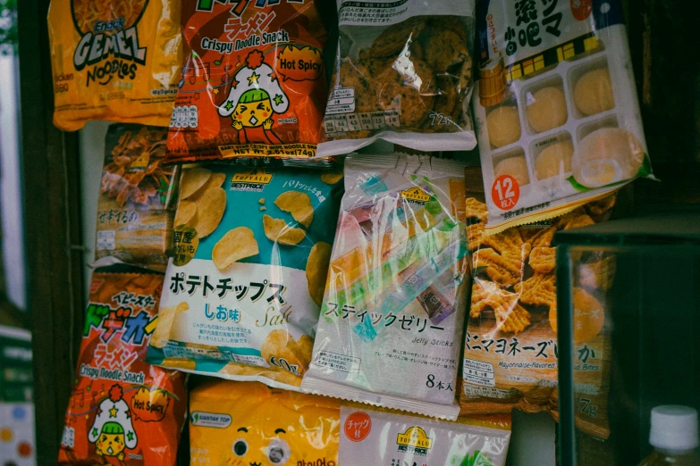 a ortment of food items next to each other